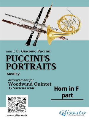 cover image of French Horn in F part of "Puccini's Portraits" for Woodwind Quintet